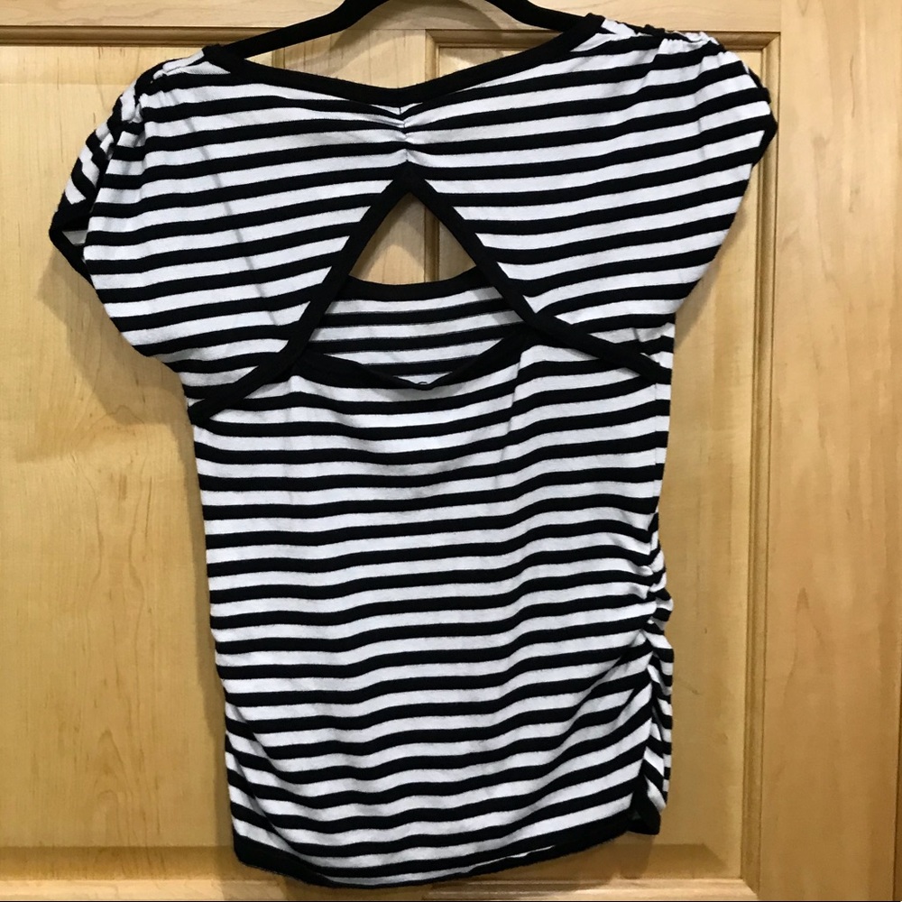 BOGO Rue 21 t shirt cutout back striped - Picture 3 of 4